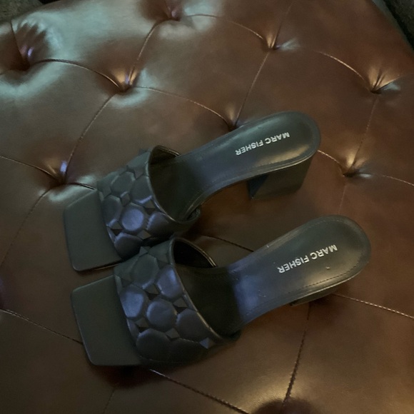 Marc Fisher Shoes - (Lori) Marc Fisher Black Mules Sleek and Stylish